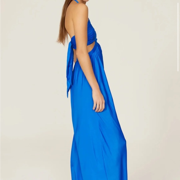 Line & Dot Cobalt Blue Maxi Dress - Picture 6 of 9